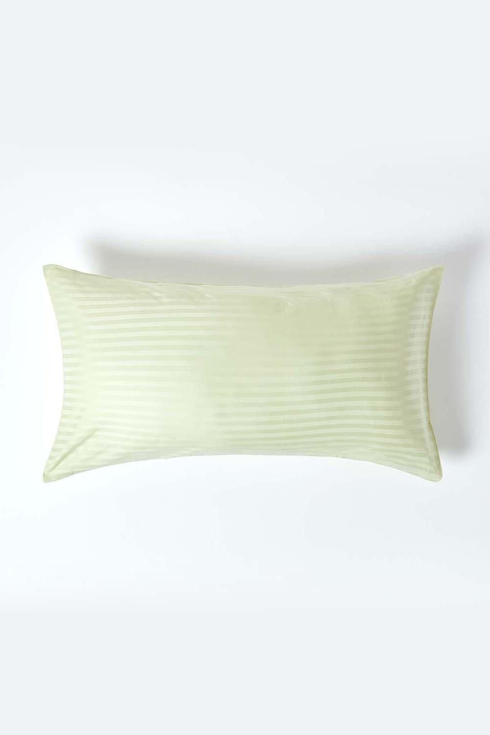Homescapes Egyptian Cotton Ultrasoft Housewife Pillowcase 330 TC, King Size in Green