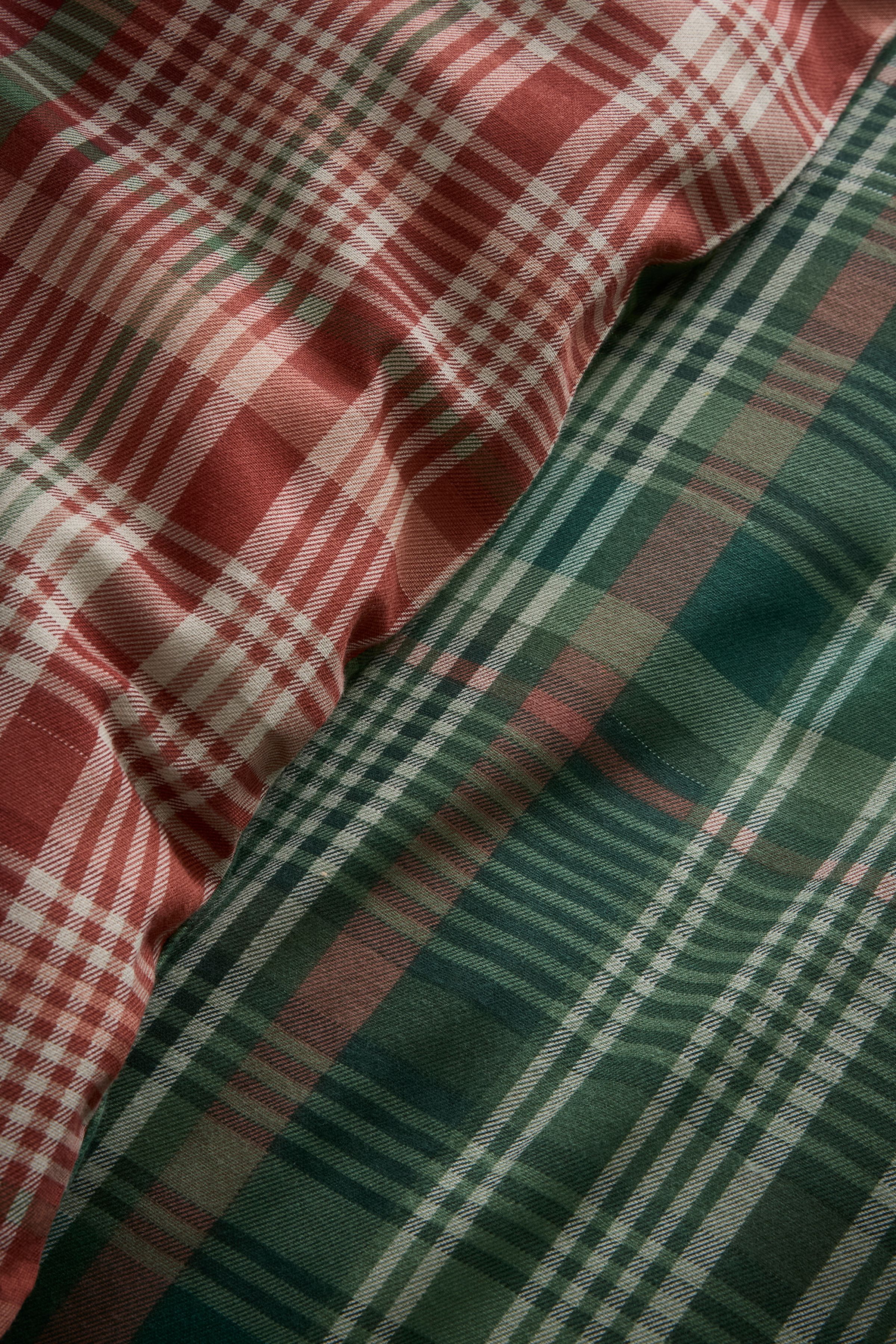 Dreams & Drapes 'Bennet Check' Brushed Cotton Duvet Cover Set in Green 3
