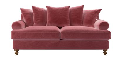 Teddy 2.5 Seat Sofa Bed in Dusty Rose Cotton Matt Velvet - sofa.com