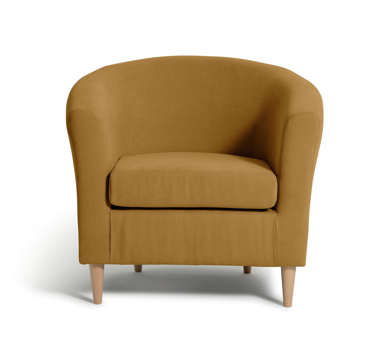 Habitat Fabric Tub Chair - Mustard