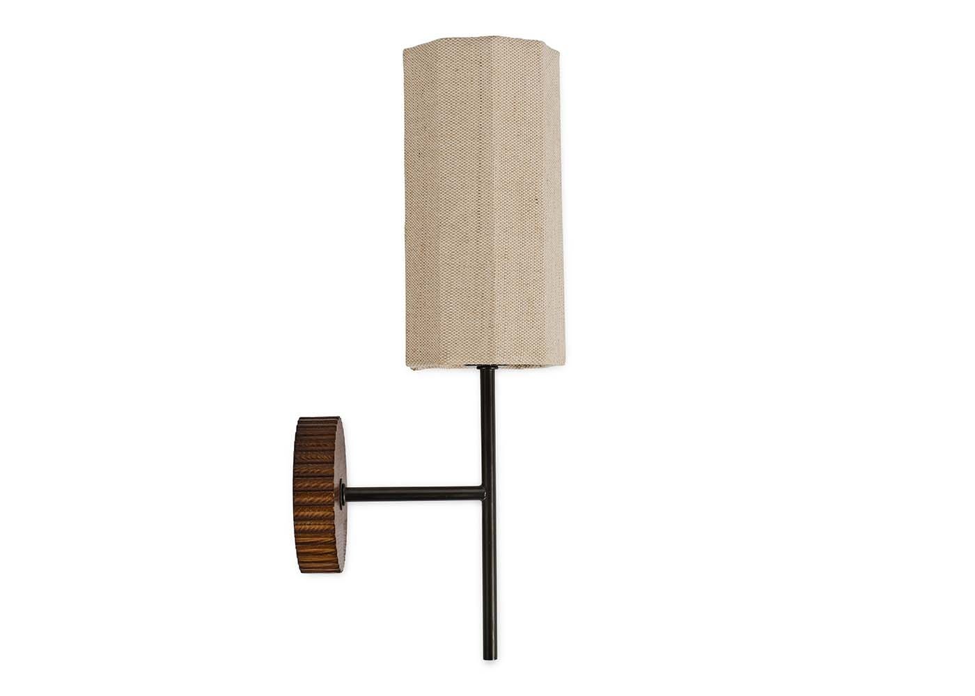 Heal's Herrick Wall Light Natural & Walnut Finish