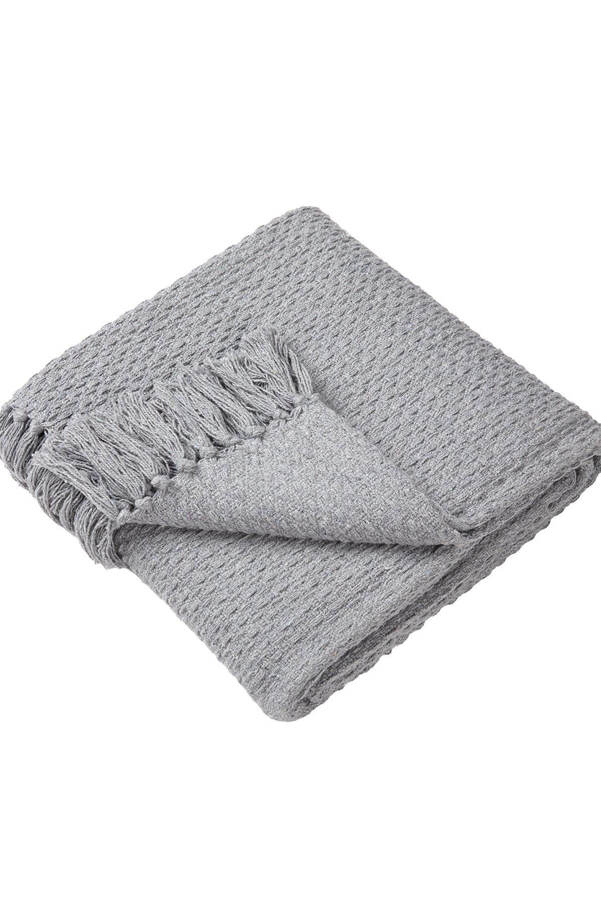Drift Home 'Hayden' Textured Woven Throw in Grey