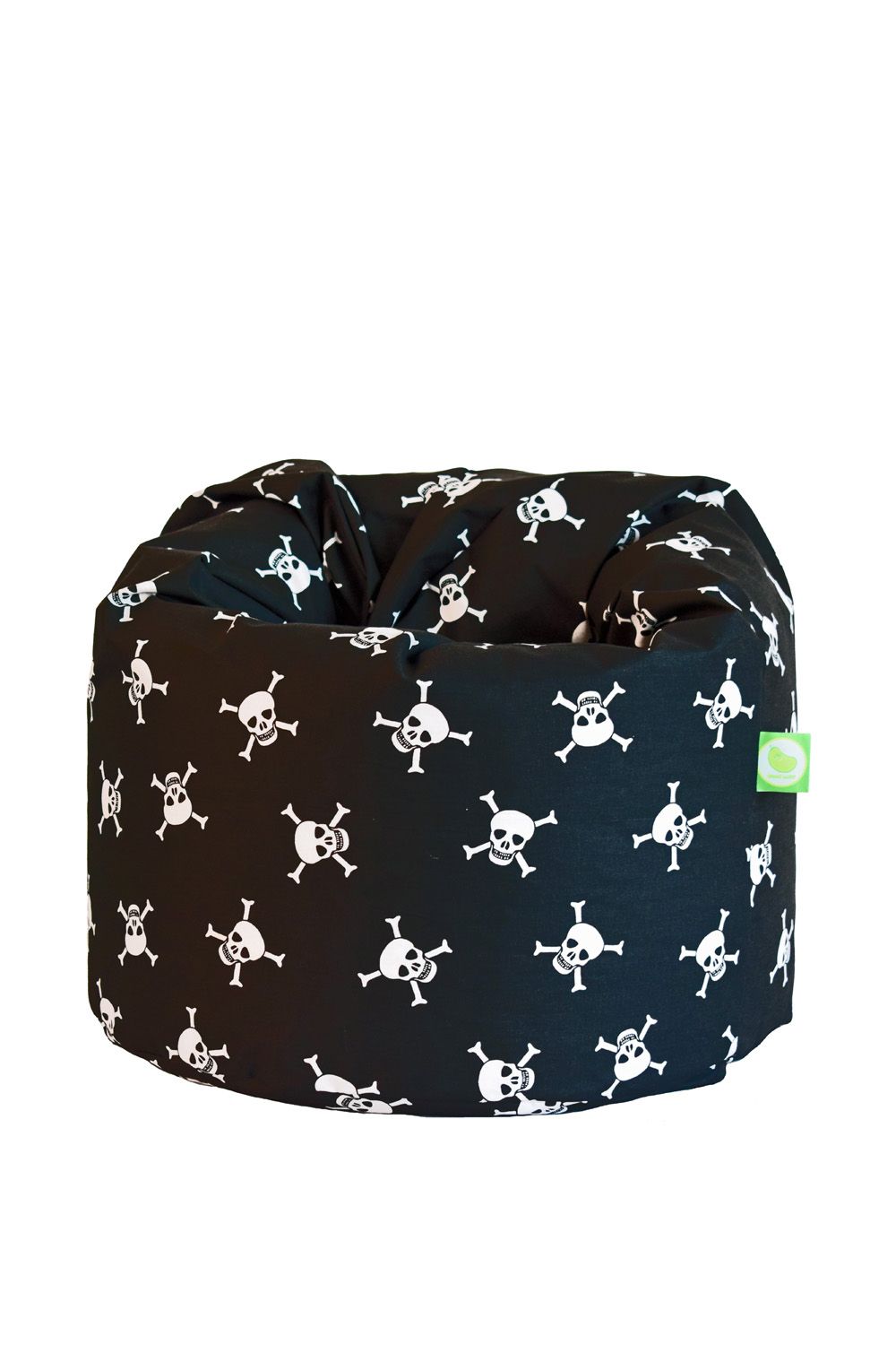 Bean Lazy Cotton Black Pirate Skull & Cross Bones Bean Bag Large Size