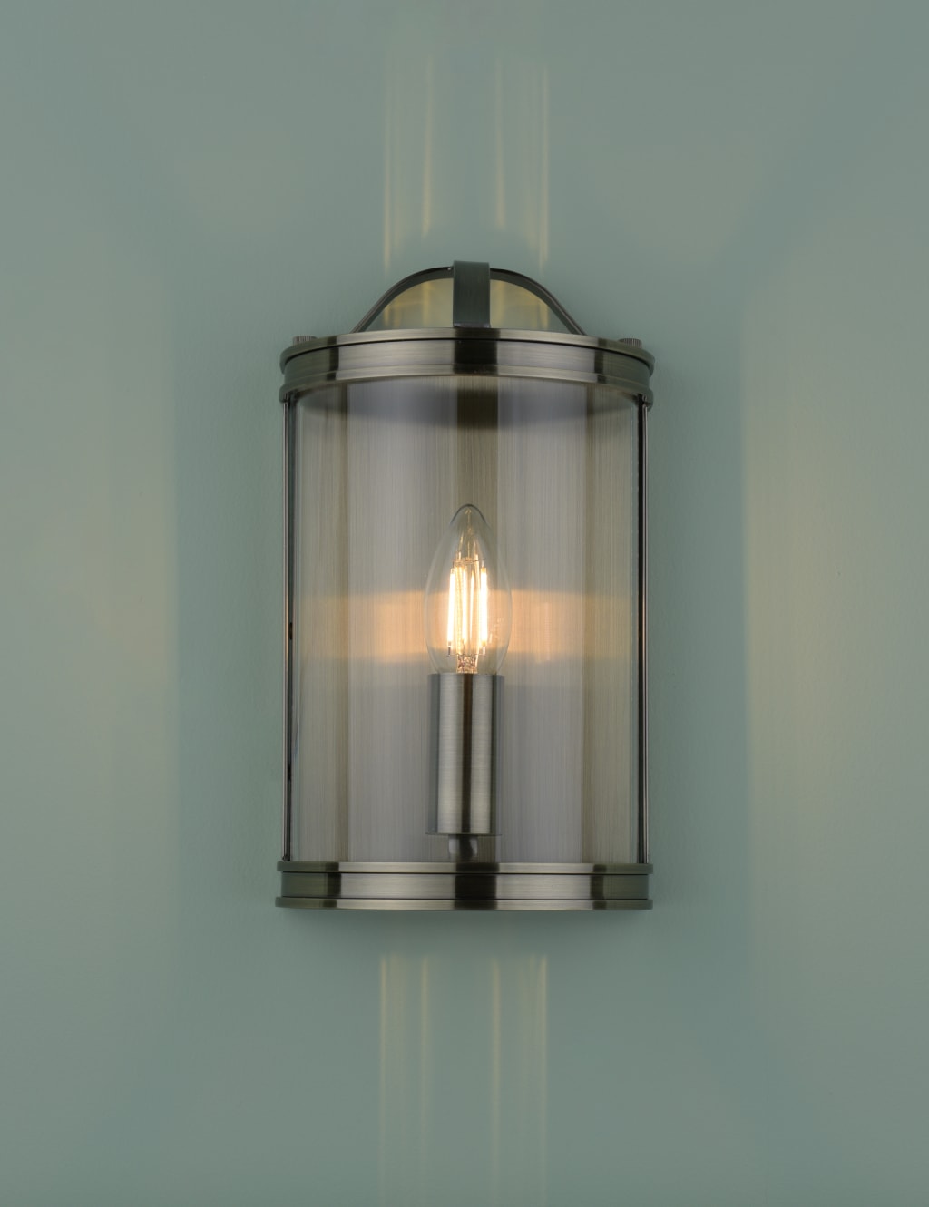 Laura Ashley Harrington Metal Flush Wall Light Antique Brass