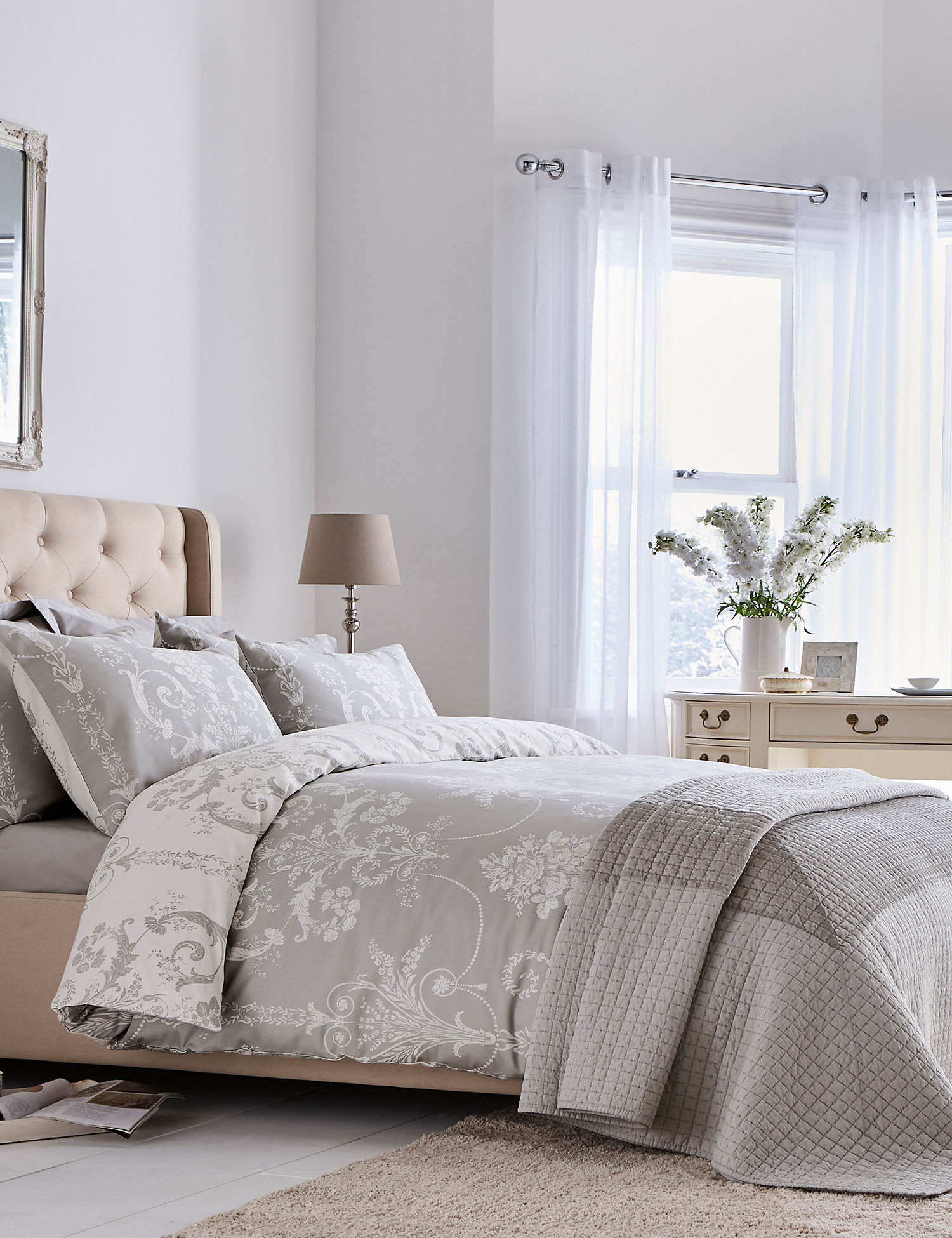 M&S Laura Ashley 2 Pack Pure Cotton Josette Pillowcases