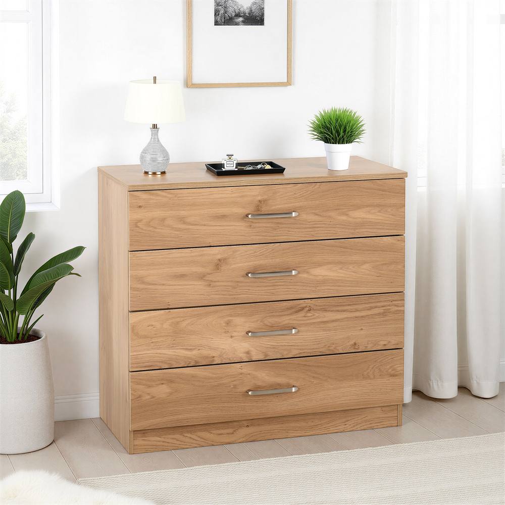 Seconique Dakotia 4 Drawer Chest in Light Oak