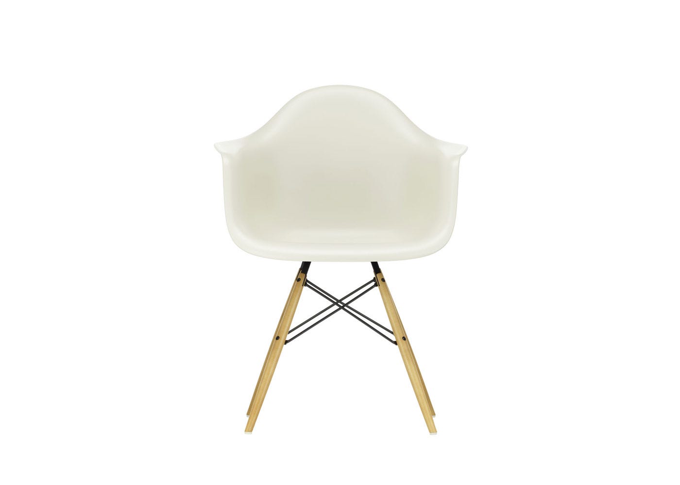 Vitra Eames DAW Armchair New Height Vitra Pebble Golden Maple Base