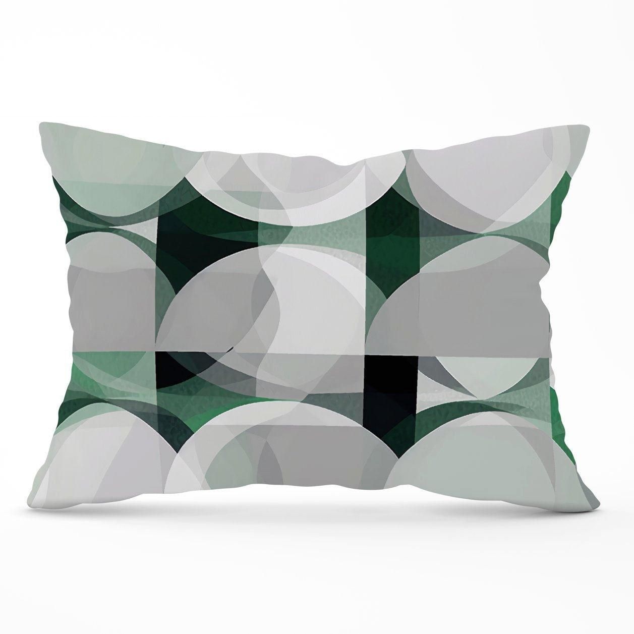 Warren Reed - Designer Geometric Grey Green Cushions