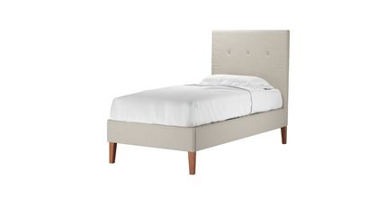 Avery 130cm Single Bed in Canvas Pure Belgian Linen - sofa.com