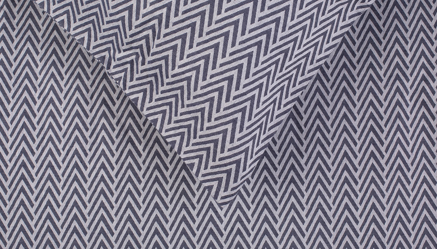 Heal's Herringbone Navy King Duvet Cover