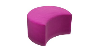 Luna Half Moon Footstool in Peony Cotton Matt Velvet - sofa.com