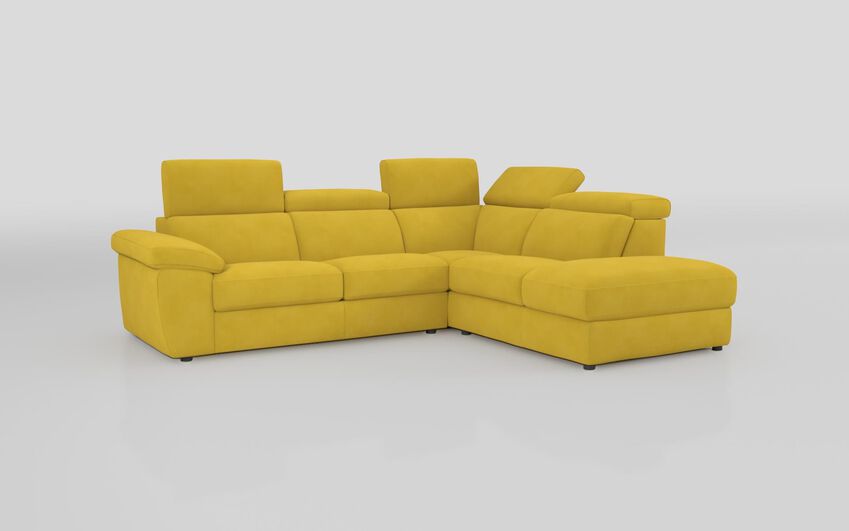 Green Fabric Norbello 3 Corner 2 with Sofa Bed and Right Hand Facing Chaise with Storage