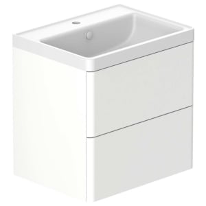 Nexa By VADO Veva Dusk White Wall Hung Vanity Unit & Mineral Cast Basin - 600mm