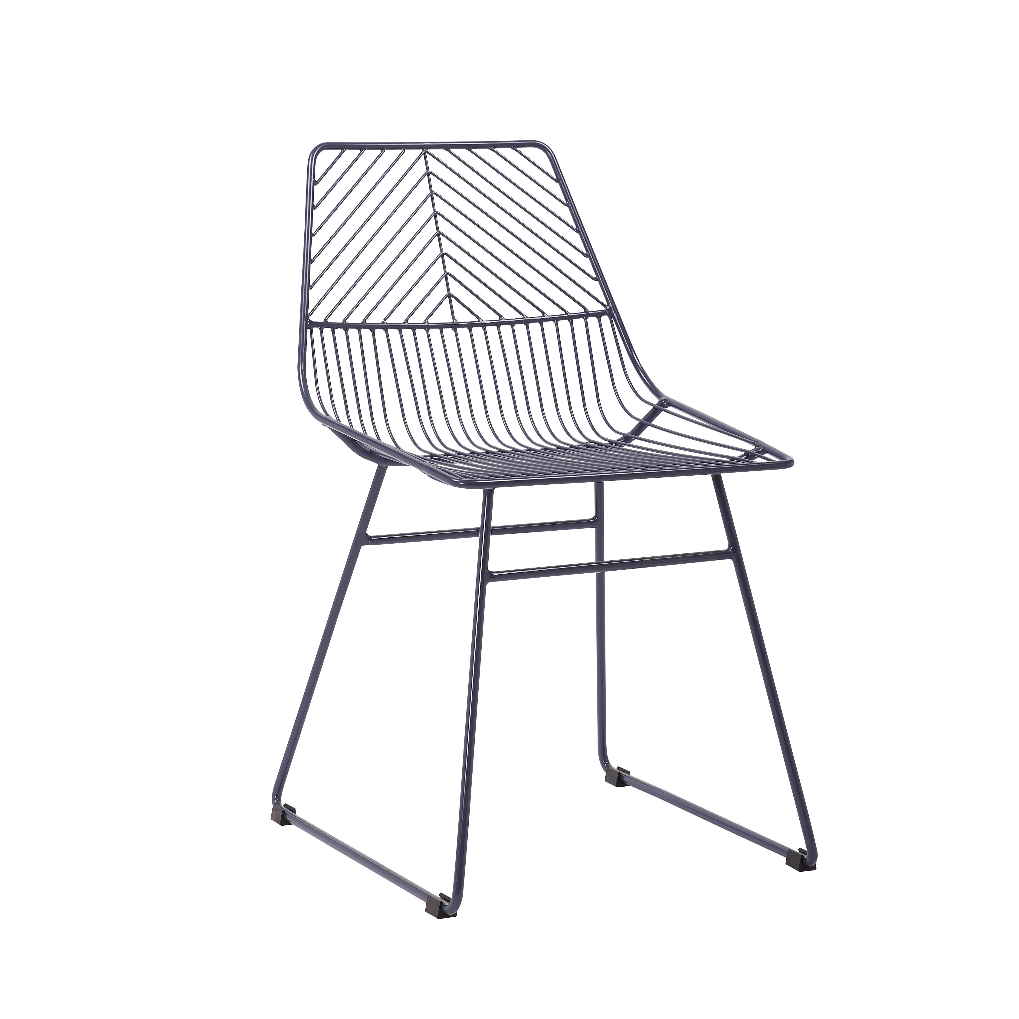 Siena Set of 2 Dining Chairs Navy Blue
