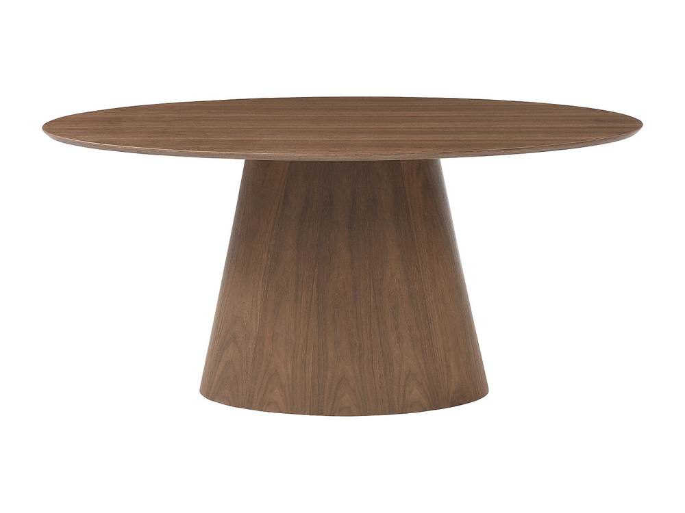 Vente-unique 6 - Seater Dining Table With Walnut Veneer - Dark Natural - ANTELADA