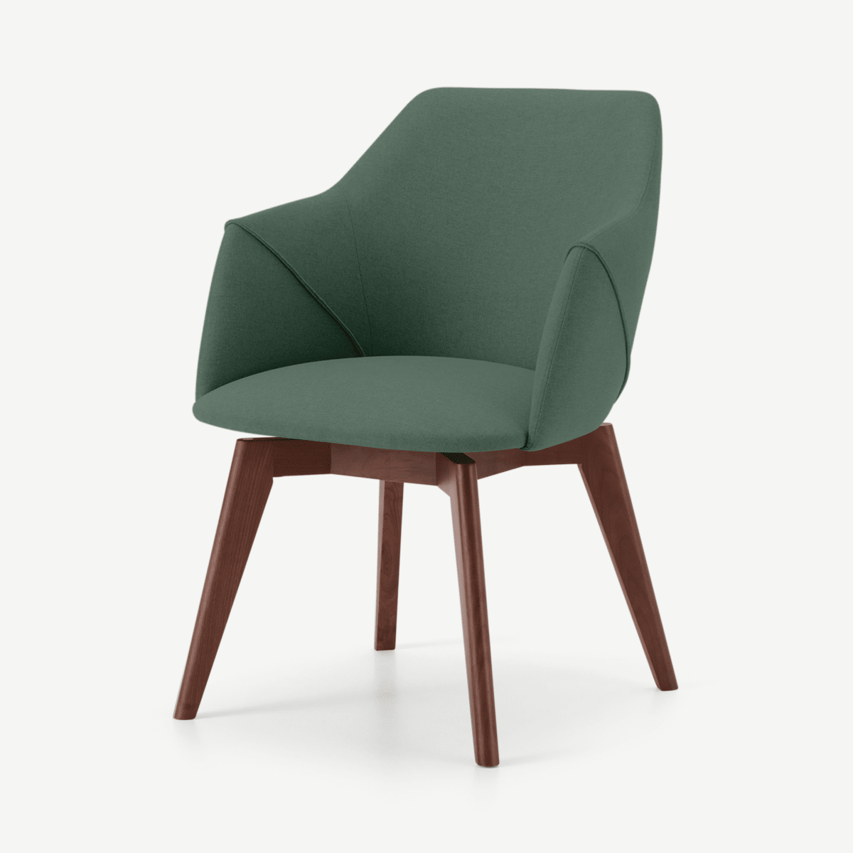 Lule Office Chair, Bay Green & Walnut