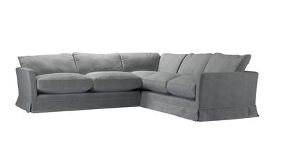 Otto Asym. Crn: LHF 2.5 Seat w RHF 2 Seat in Thatch Smart Velvet - sofa.com
