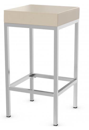 netfurniture Fernow Briushed Satin Frame Stool Fixed Height in Cream