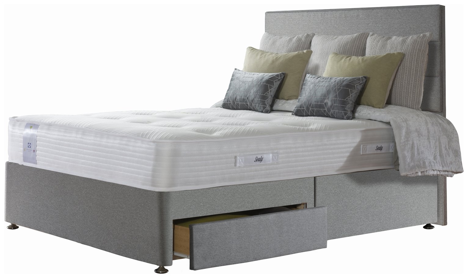 Sealy Activ 1800 Pocket Memory 2 Drawer Kingsize Divan