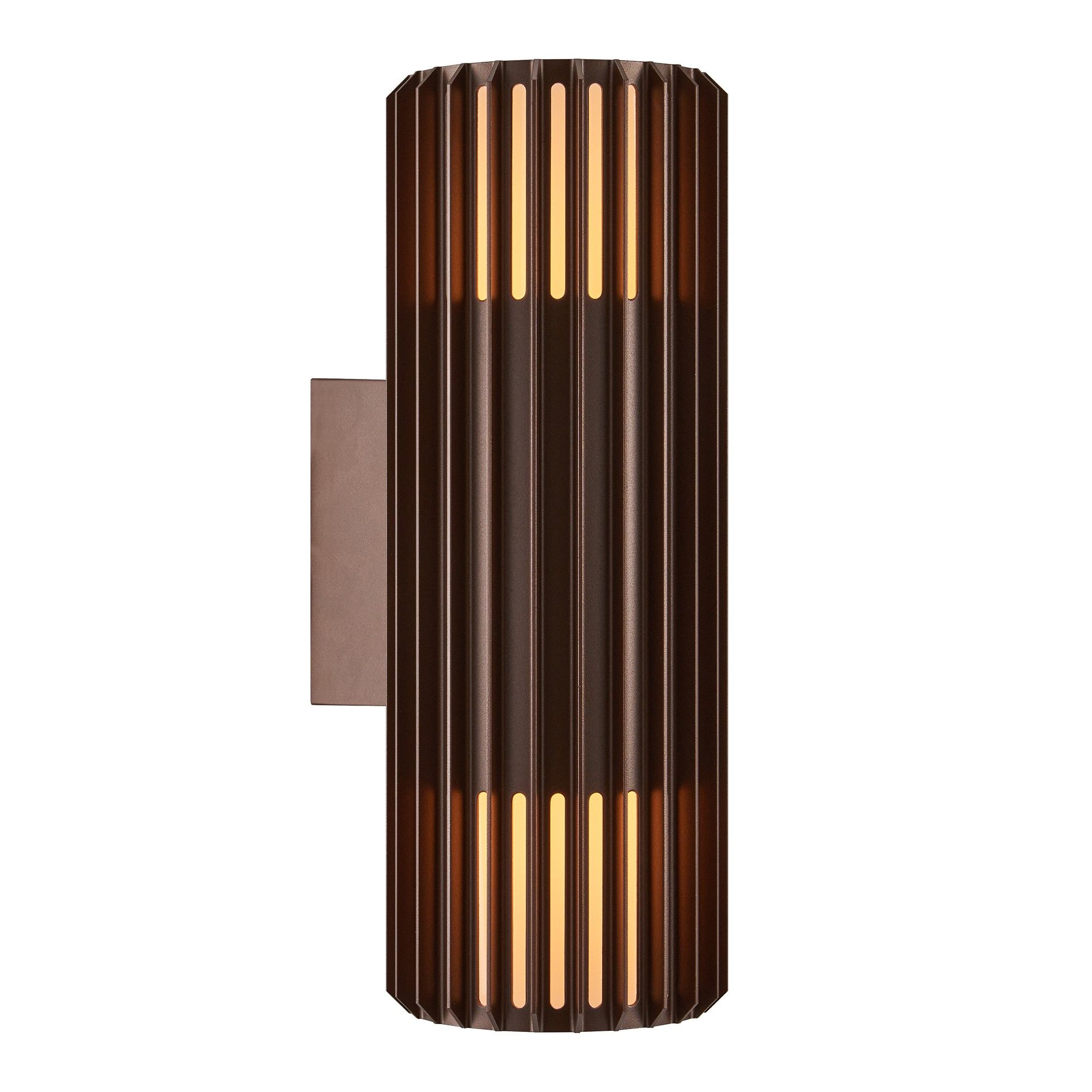 Nordlux Modern Outdoor Wall Light Brown Aluminium E27 Coastal/Marine Safe - Mains Powered, IP54