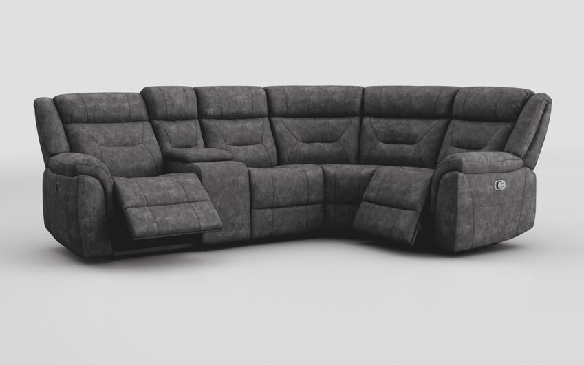 Fabric Ainsdale 2 Corner 1 Manual Sofa with Console