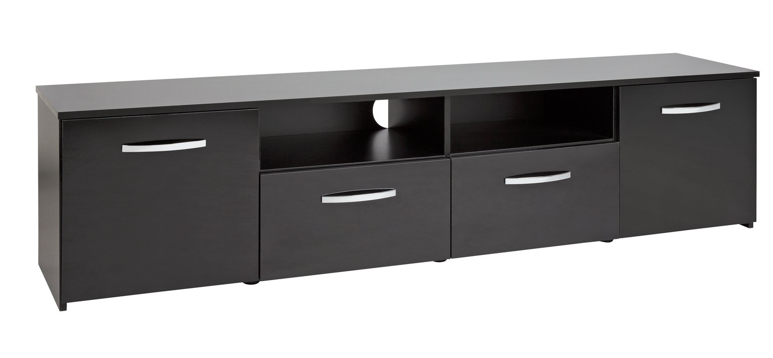 Habitat Hayward 2 Door TV Unit - Black Gloss