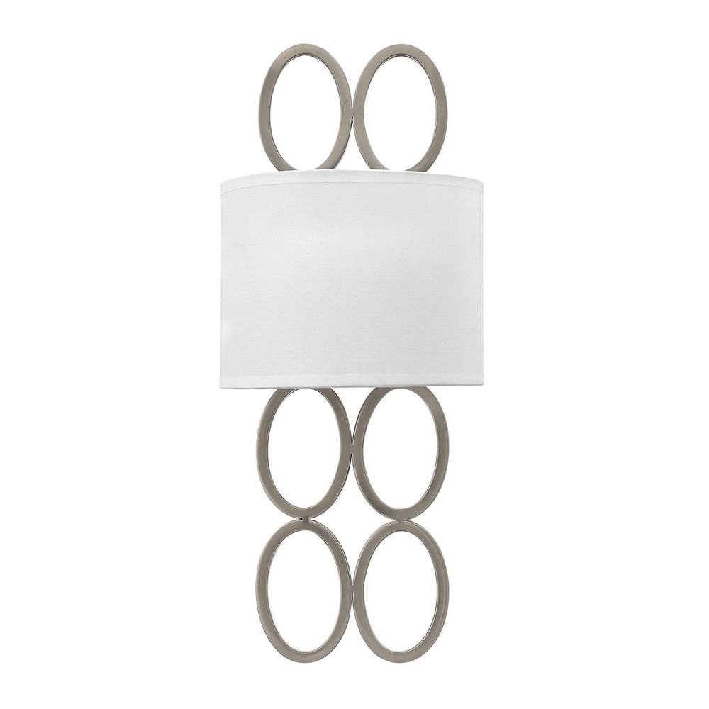 Netlighting Hinkley Fredrick Ramond Jules 2 Light Wall Light Brushed Nickel in Grey