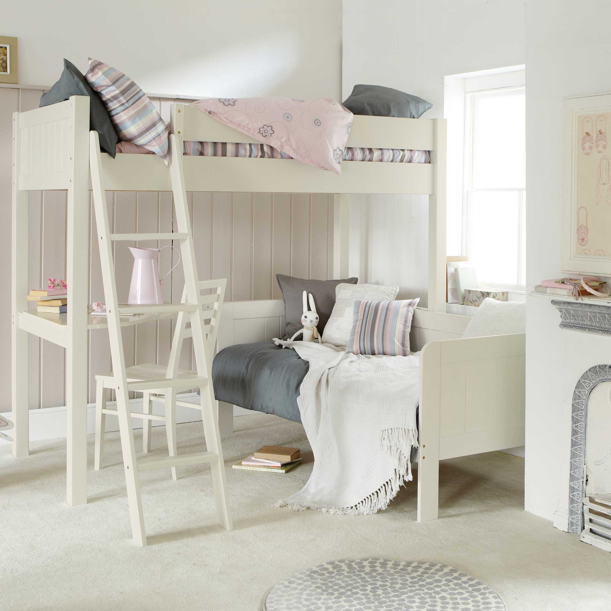 Pippin Childrens Highsleeper with Sofabed And Corner Desk