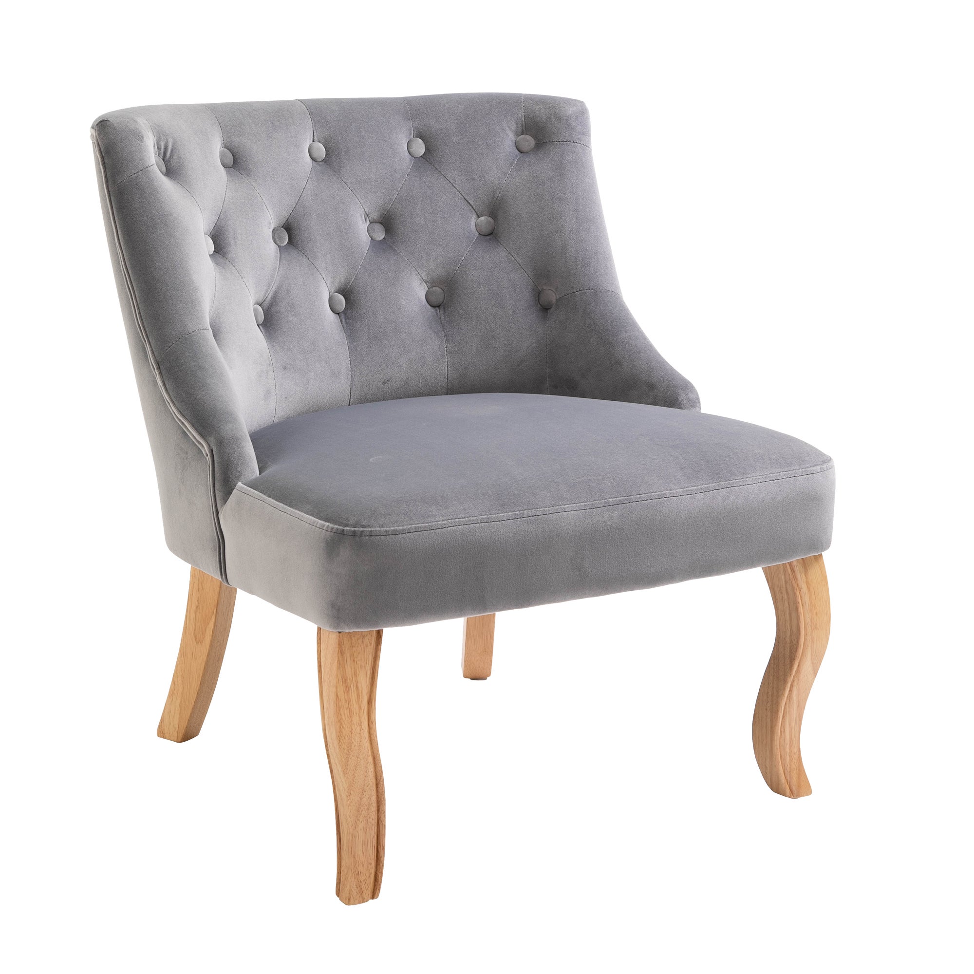 Antoinette Velvet Chair - Grey Grey