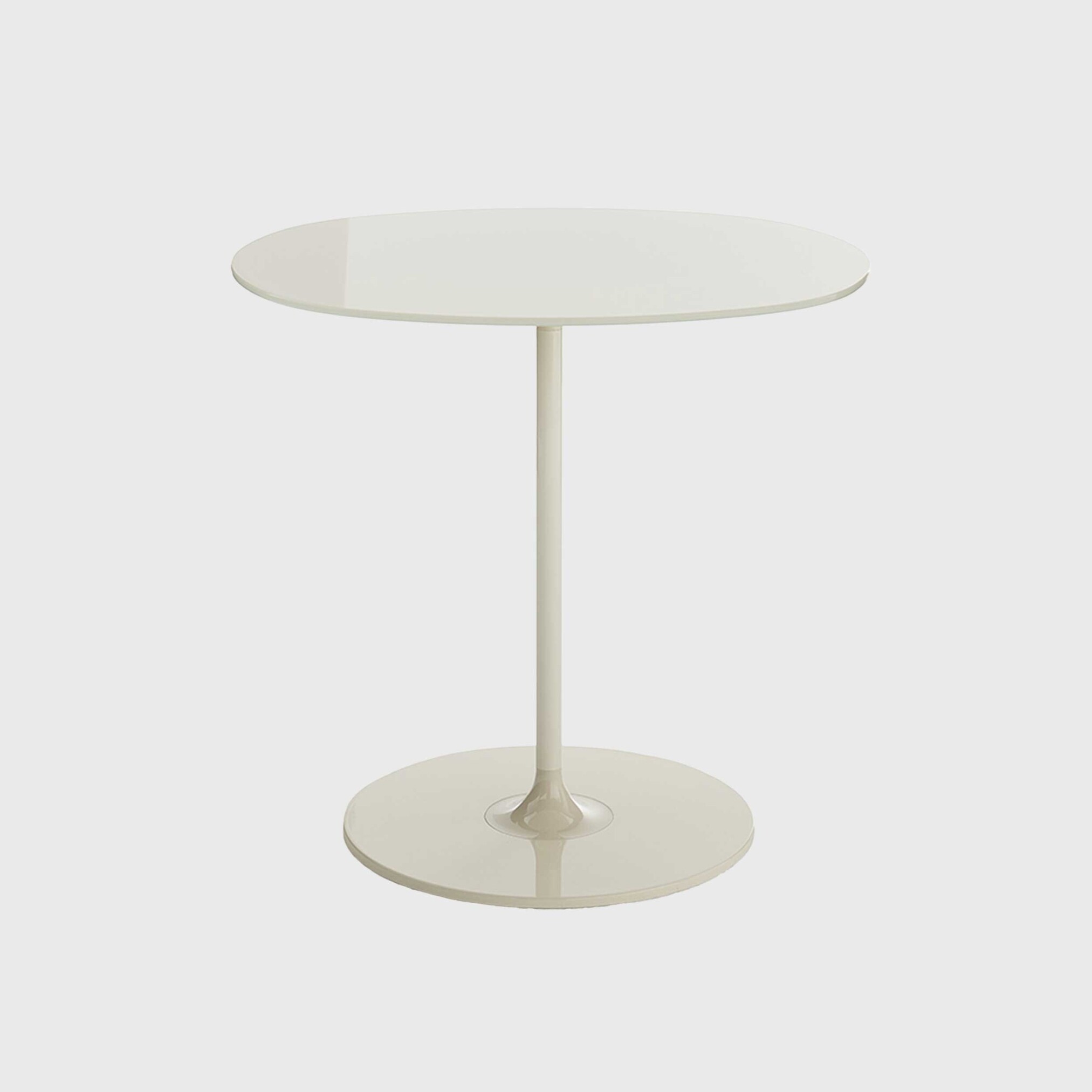 Kartell Thierry Side Table 45x45x45 White, Round Glass | Barker & Stonehouse