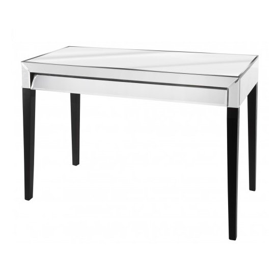 Bertoni Glass Console Table In Clear With 1 Drawer