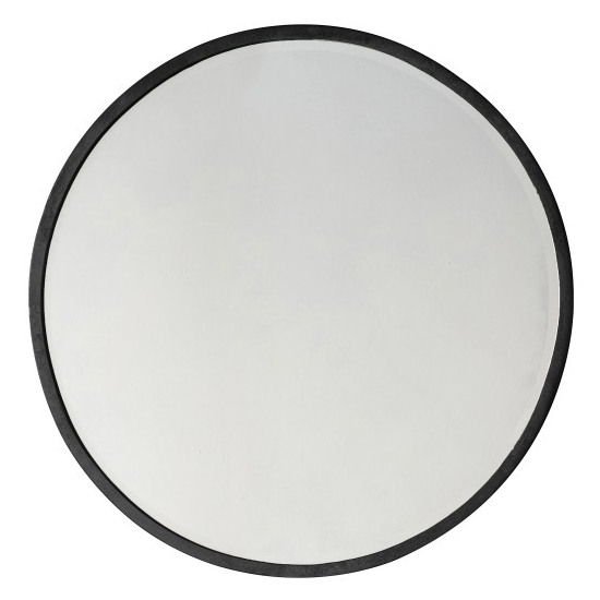 Higgins Round Wall Bedroom Mirror In Black