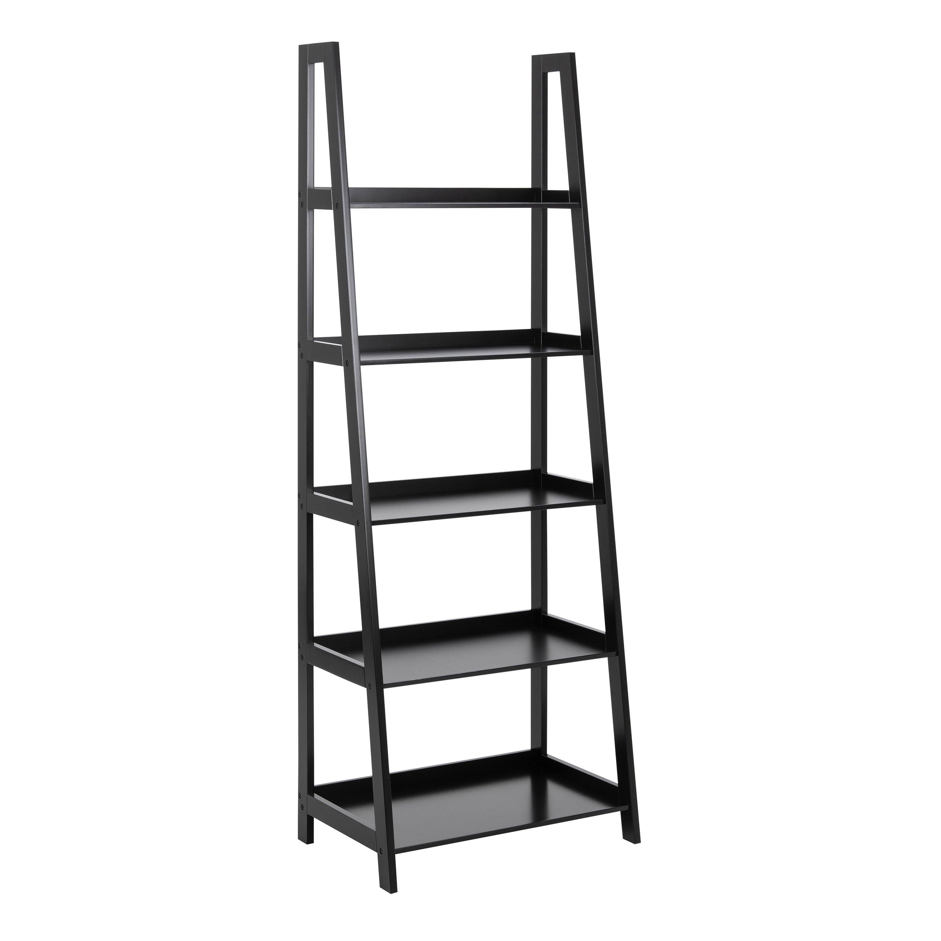 Furniture To Go Wally Bookcase with 5 Shelves in Black