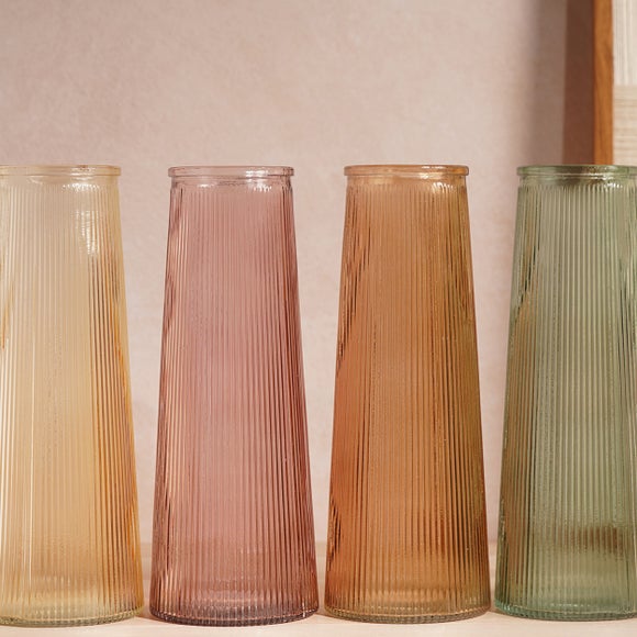 Hestia Tall Ribbed Glass Vase 4