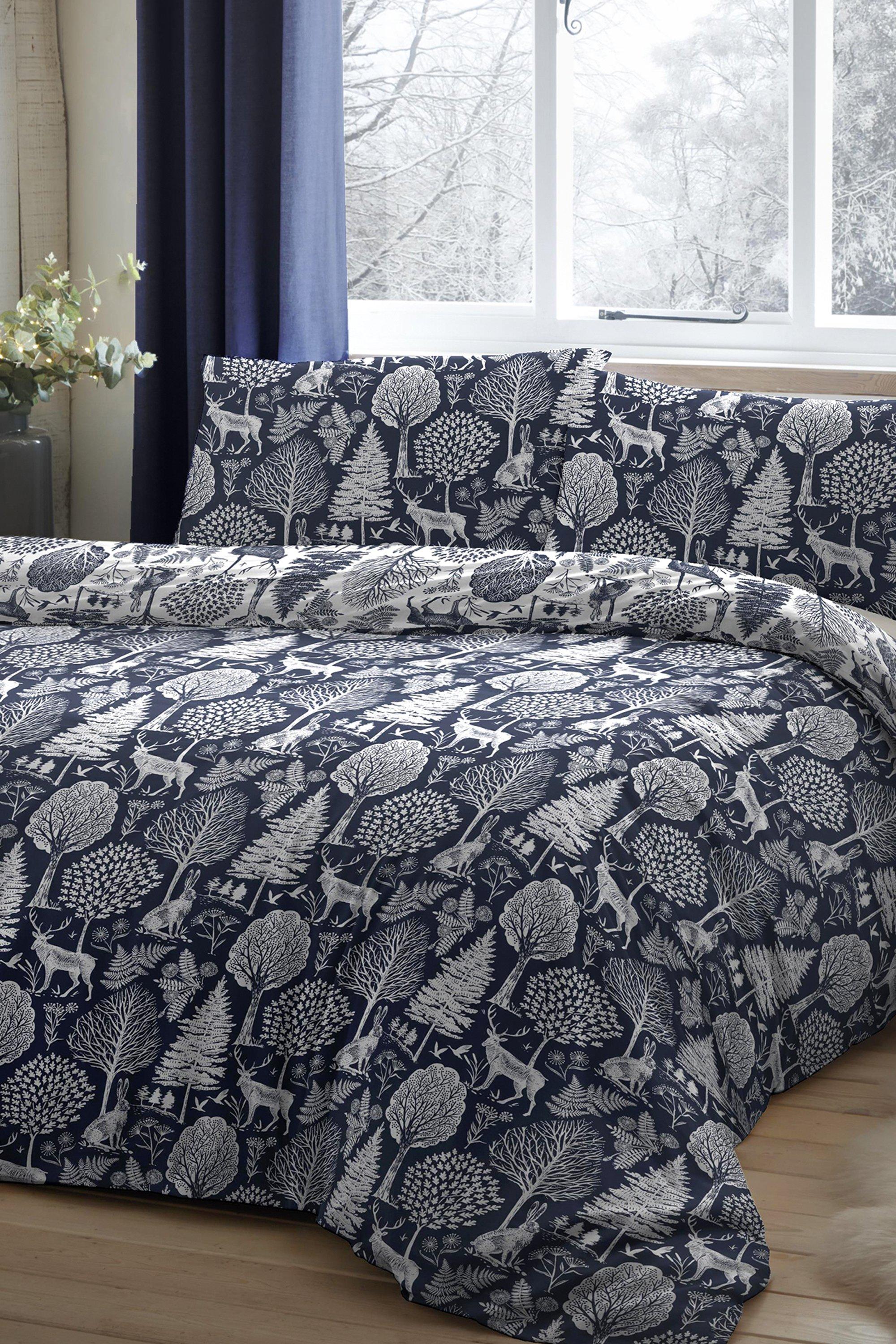 Brushed Winter Forest Double Duvet Set