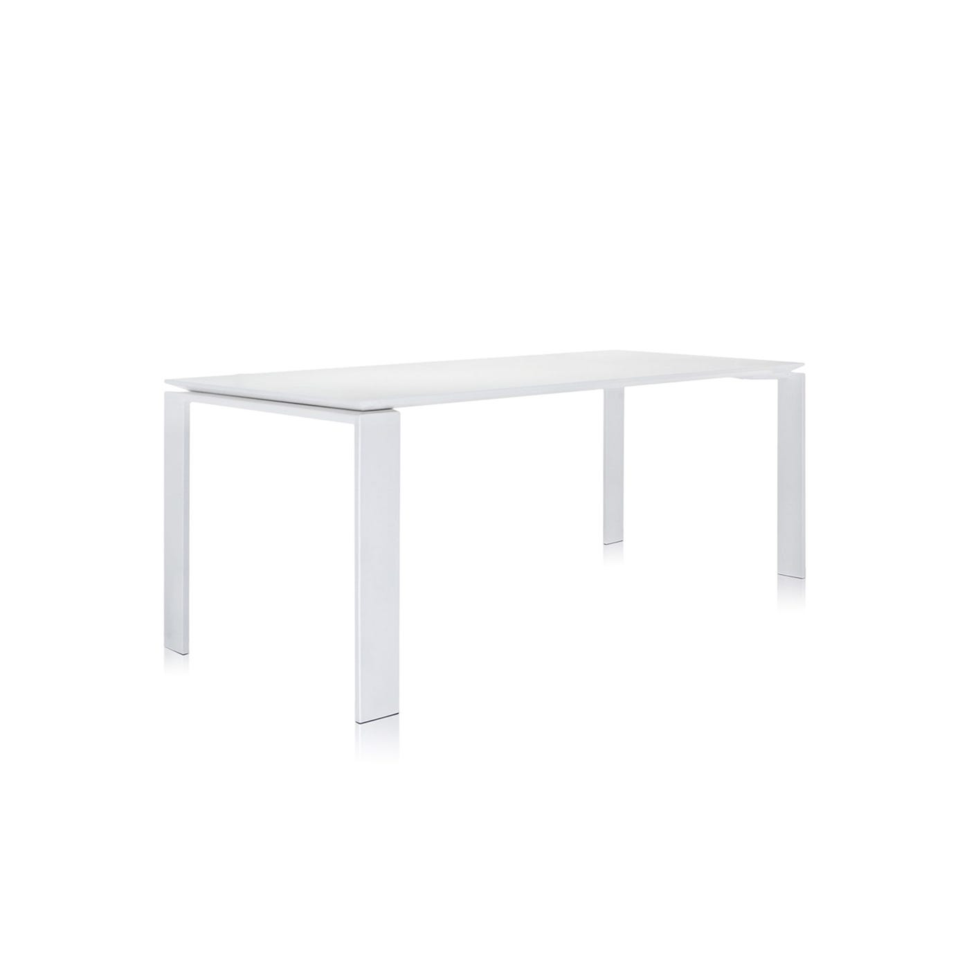 Kartell Four Dining Table 6-8 Sml Seater 82 White Top White Legs