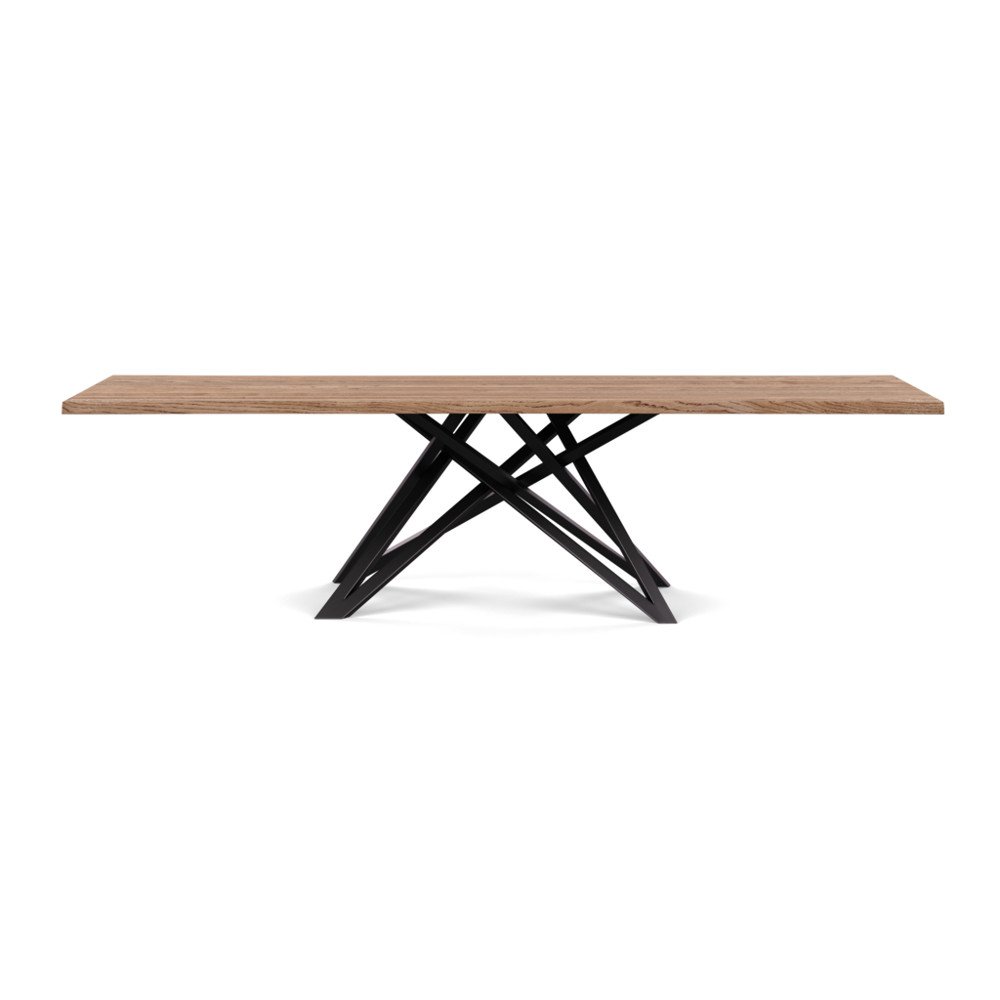 Heal's Vienna Dining Table 280x100cm Smoked Oiled Oak Natural Edge Not Filled