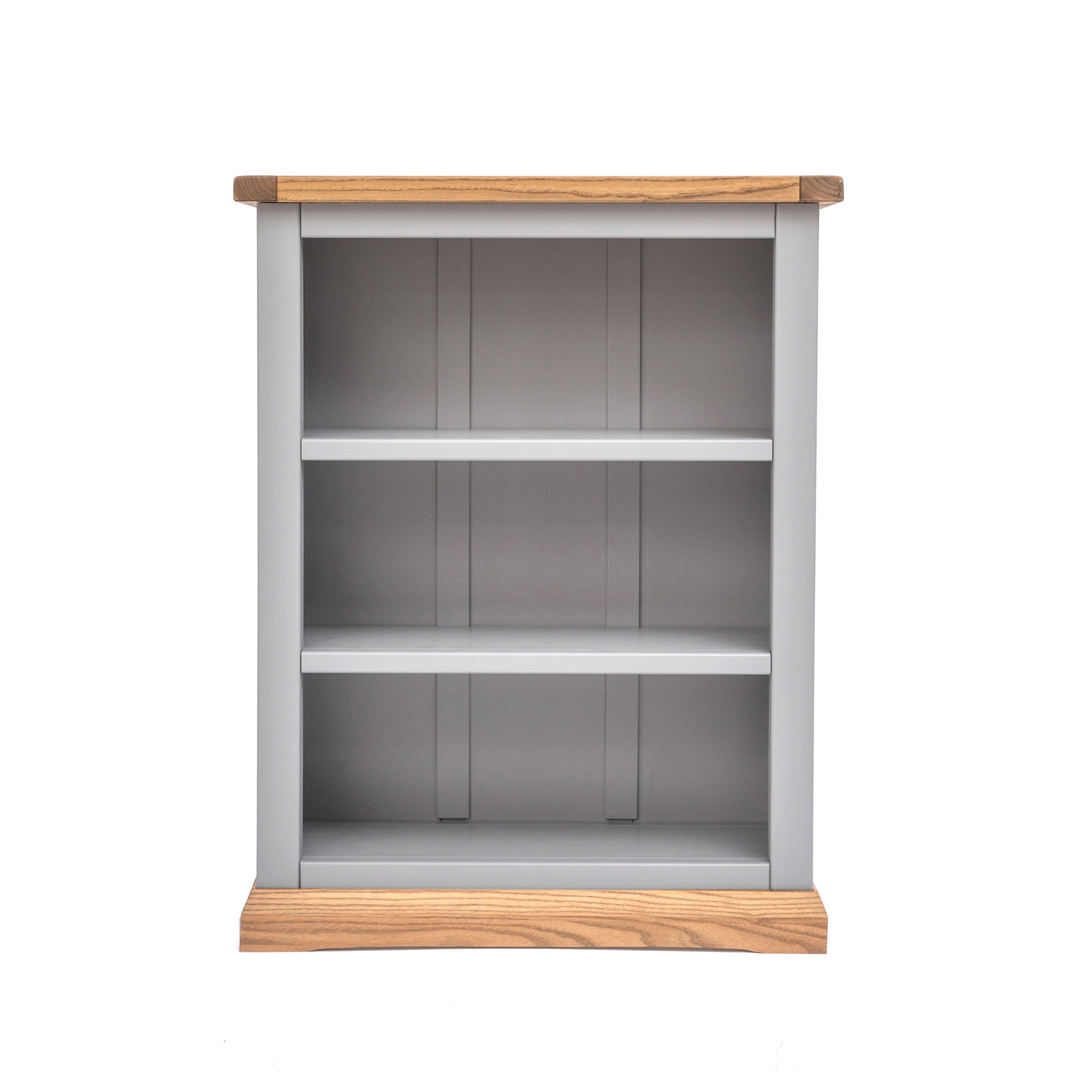 Cabinet Bits Bookcase with Plinth 90x70x25cm in Grey