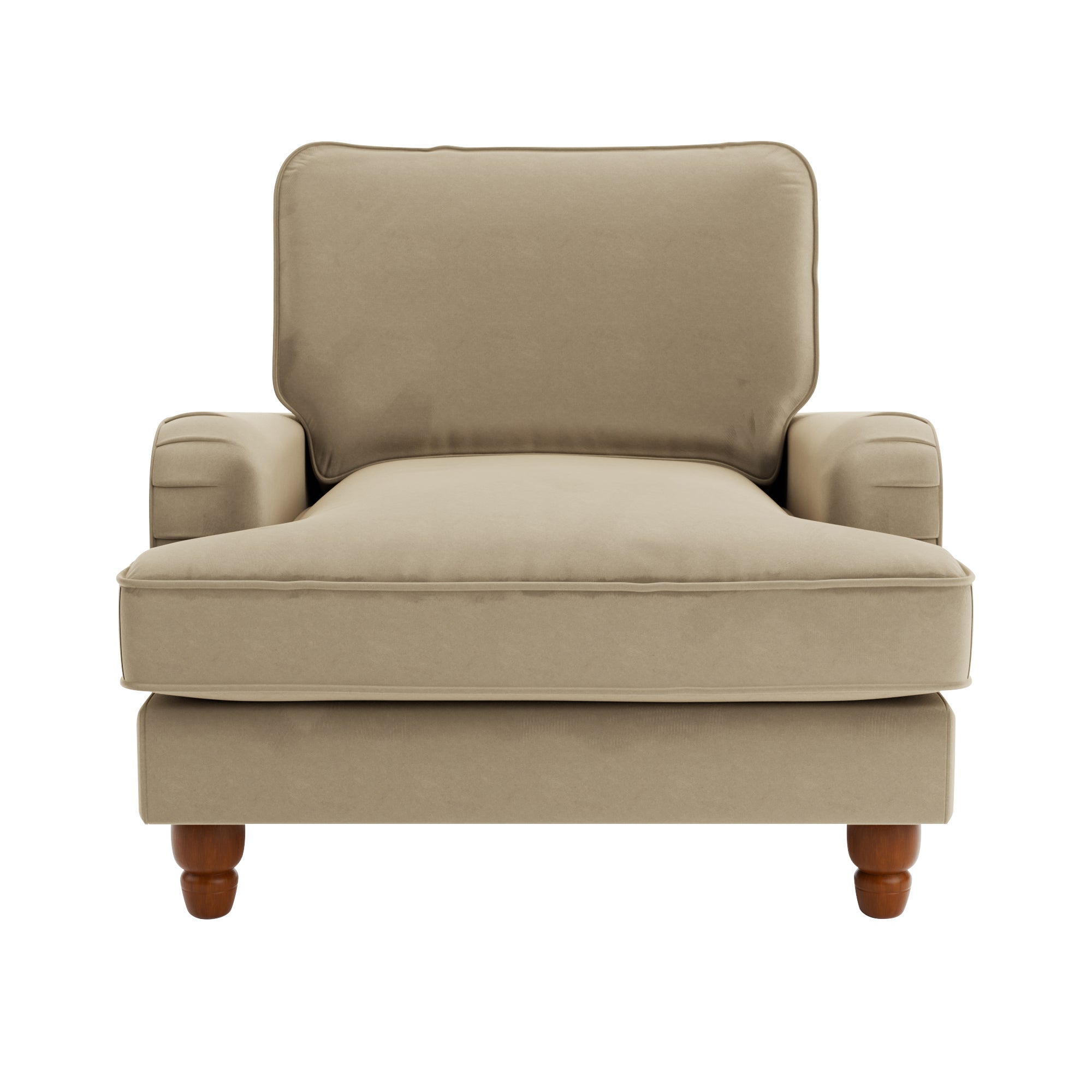 Beatrice Velvet Armchair Brown