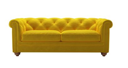 Patrick 2.5 Seat Sofabed in Canary Cotton Matt Velvet - sofa.com