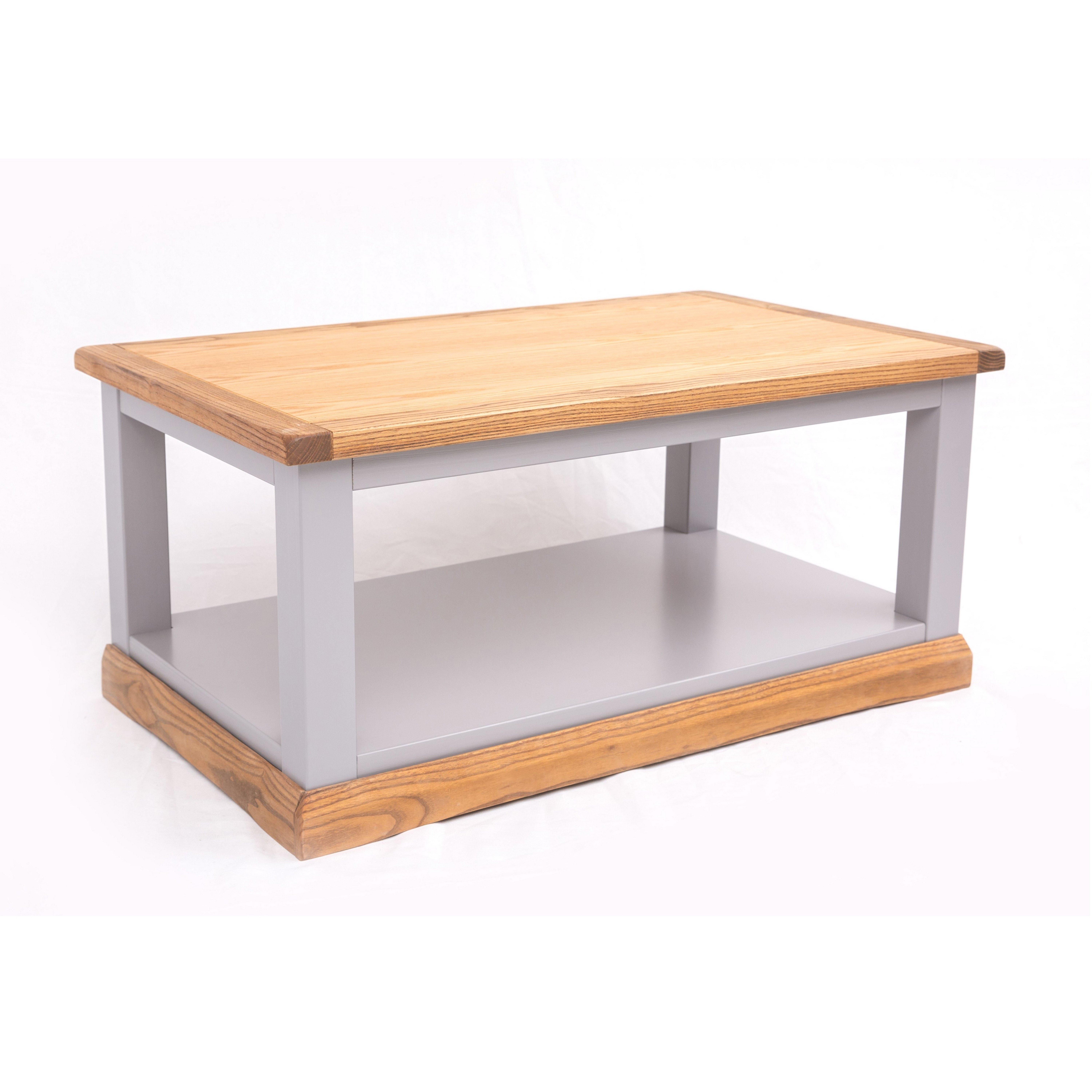 Cabinet Bits Coffee Table with Shelf - H45 W100 D60cm in Mid Grey