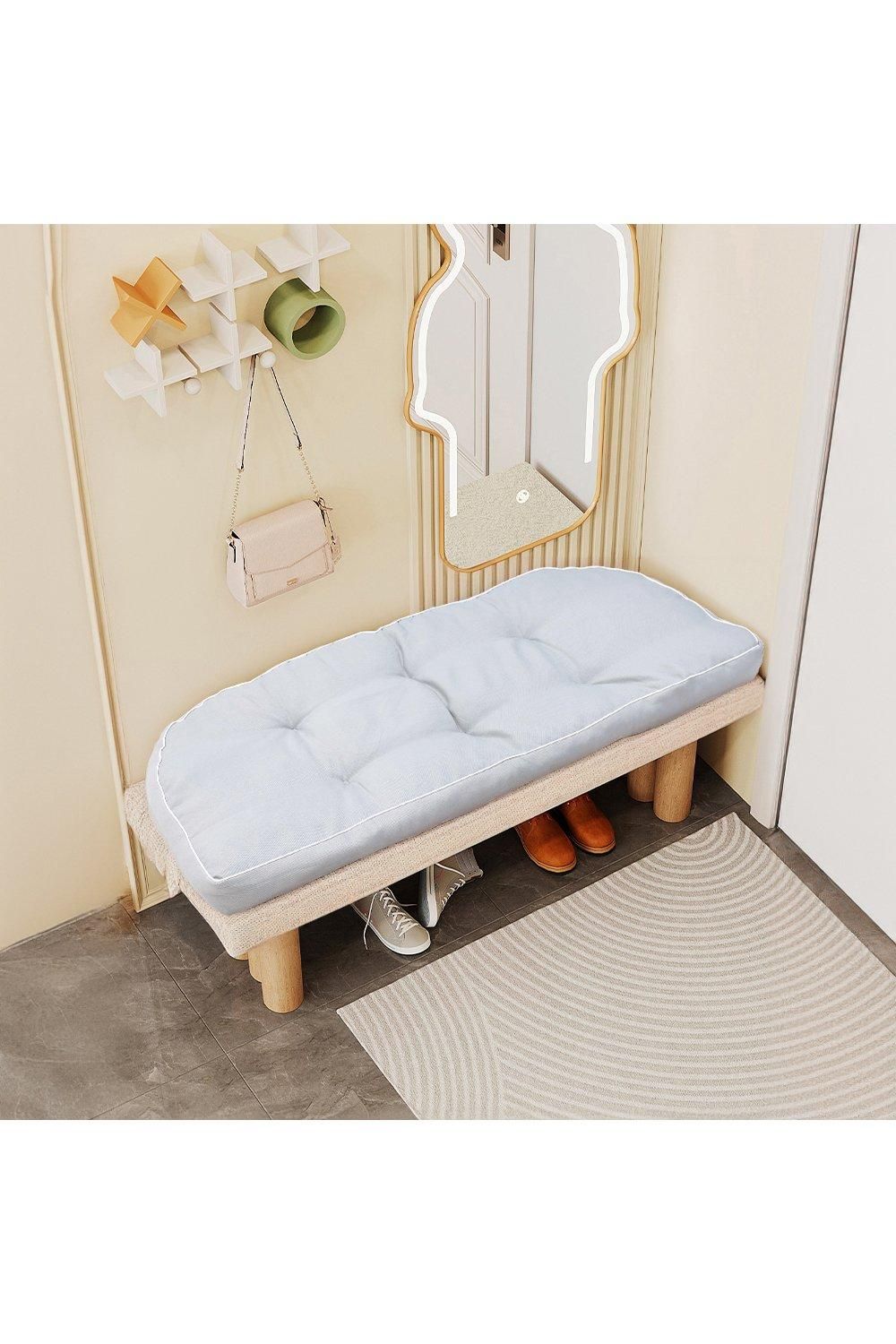 H&O Direct Outdoor Patio Seat Cushion Garden Chair Cushion in Grey