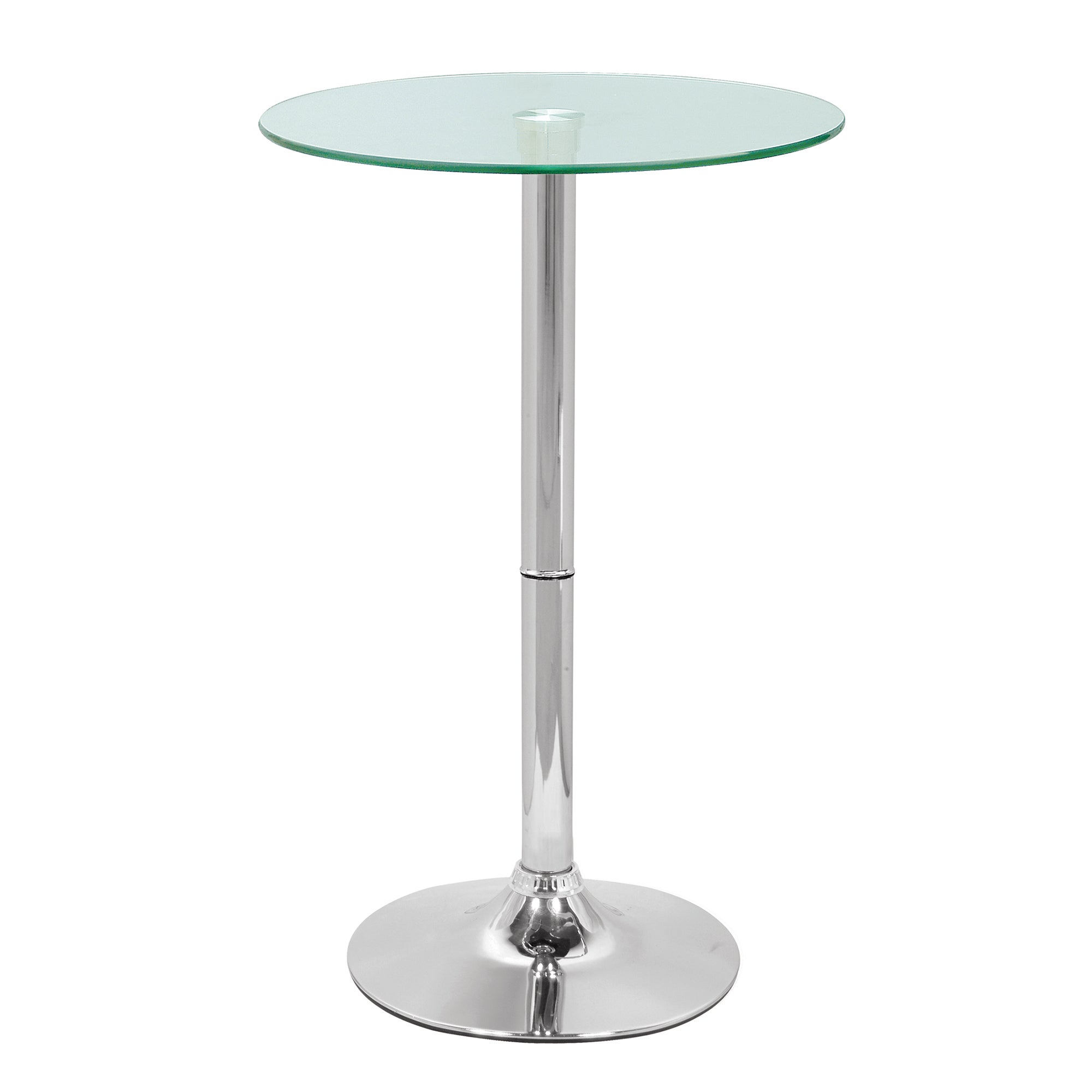 Galaxy Glass Bar Table Chrome
