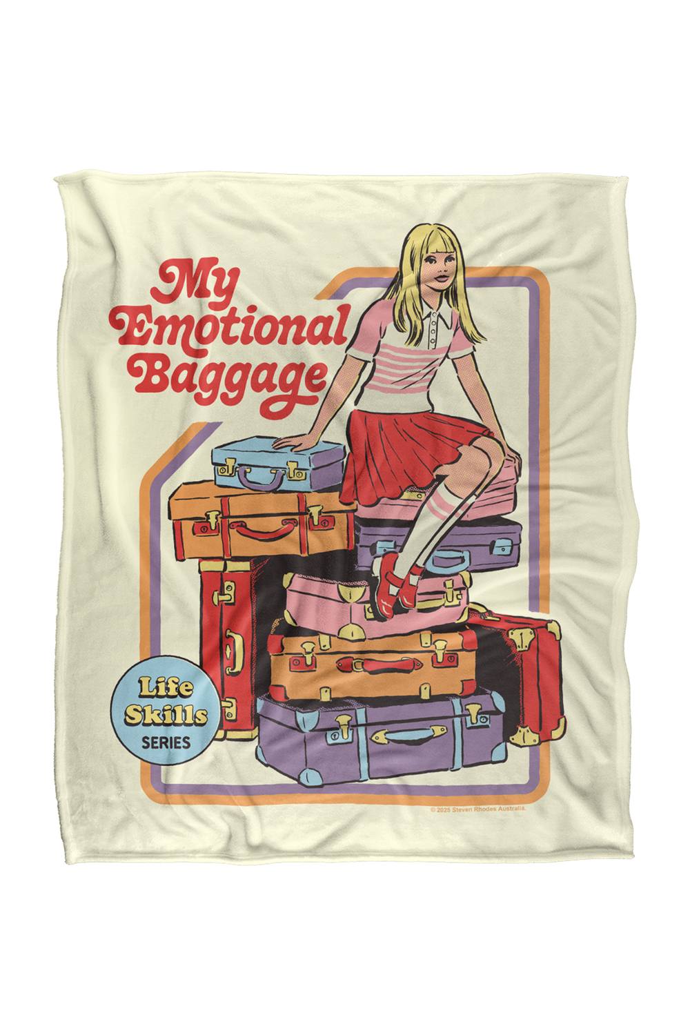 Steven Rhodes My Emotional Baggage Silky Super Soft Throw Blanket