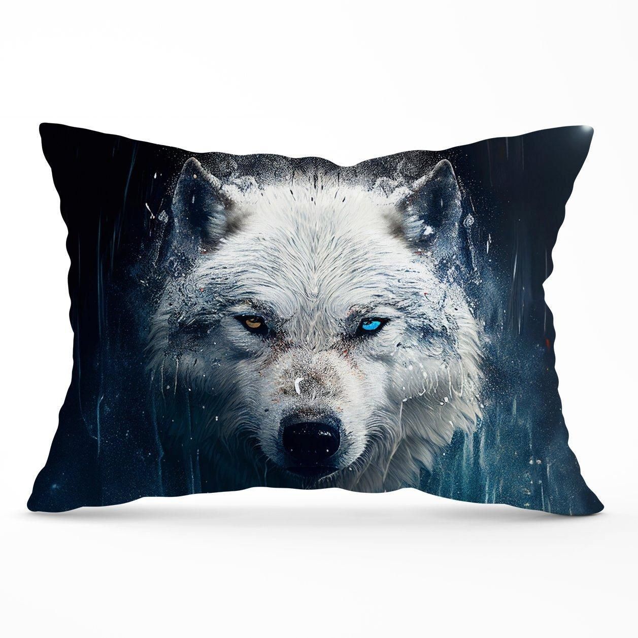 Warren Reed - Designer White Wolf Face Splashart Cushions