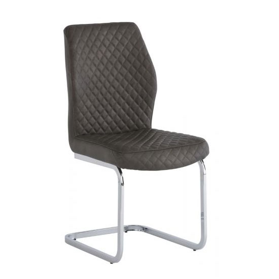 Capri PU Leather Dining Chair In Taupe
