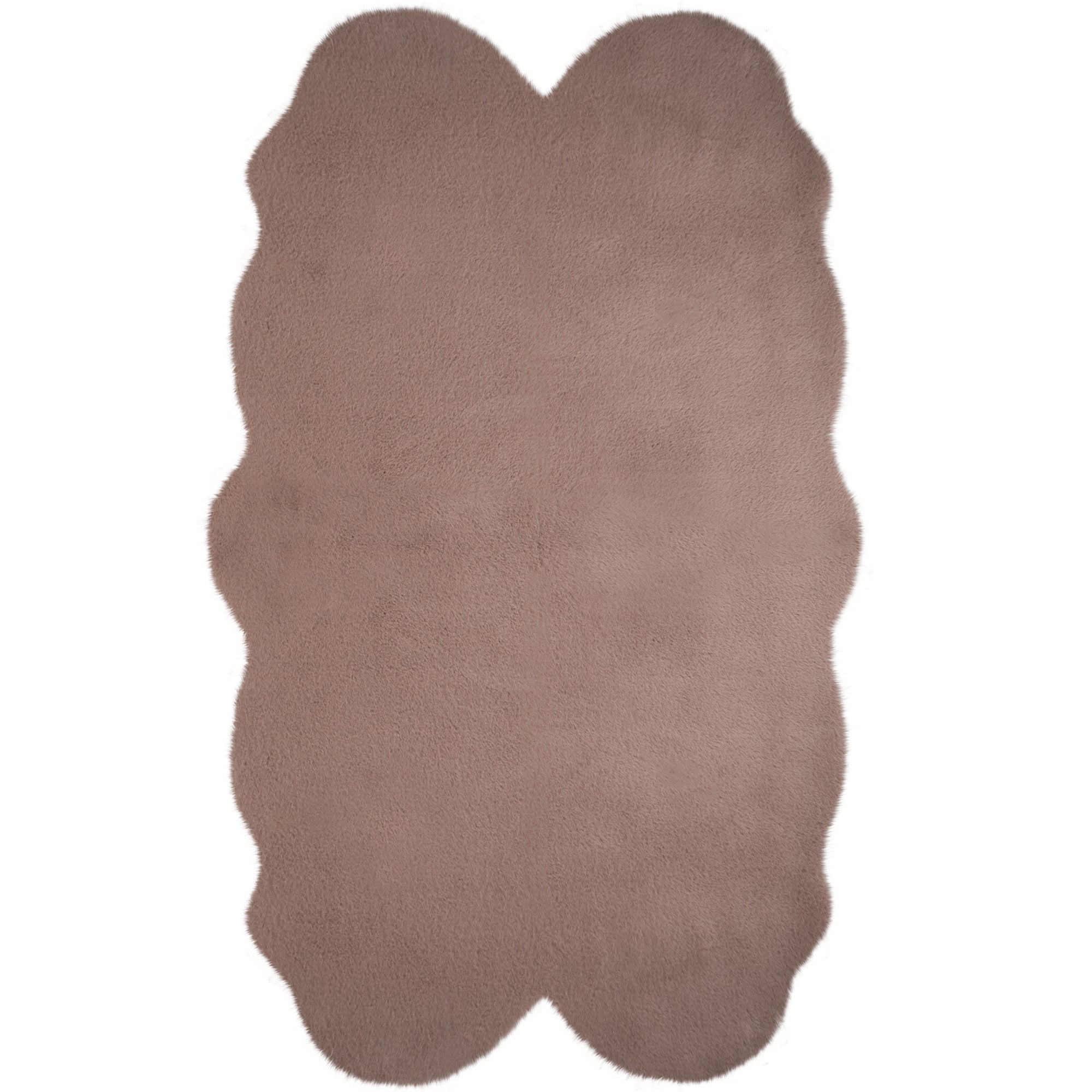 Supersoft Faux Fur Quad Rug Blush
