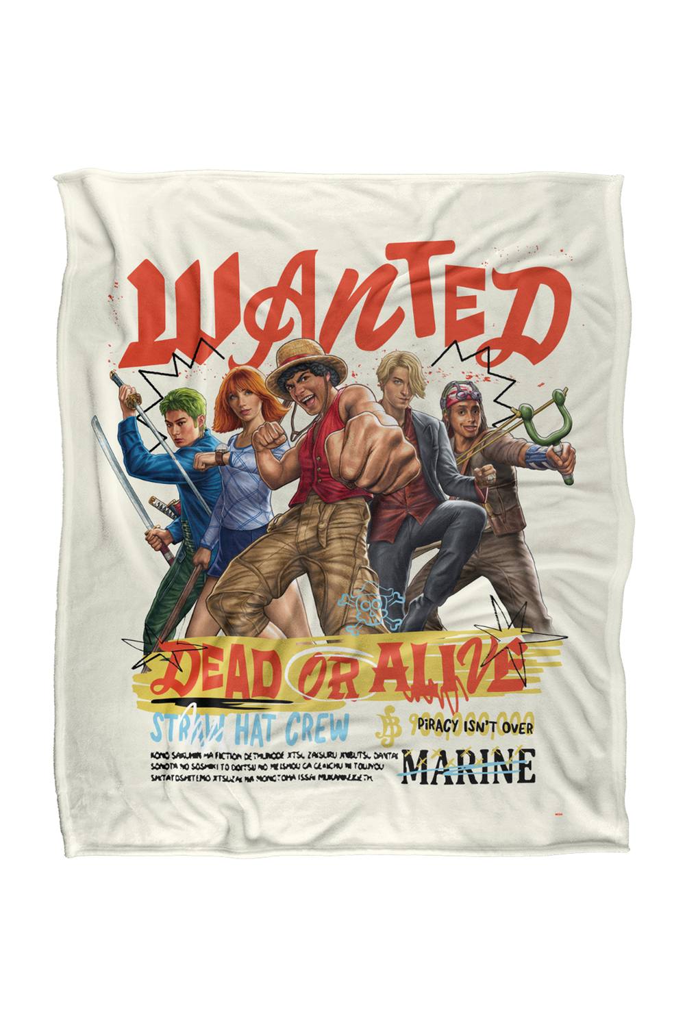 One Piece Into The Grand Line Poster Soft Throw Blanket 152 X 127 Cm