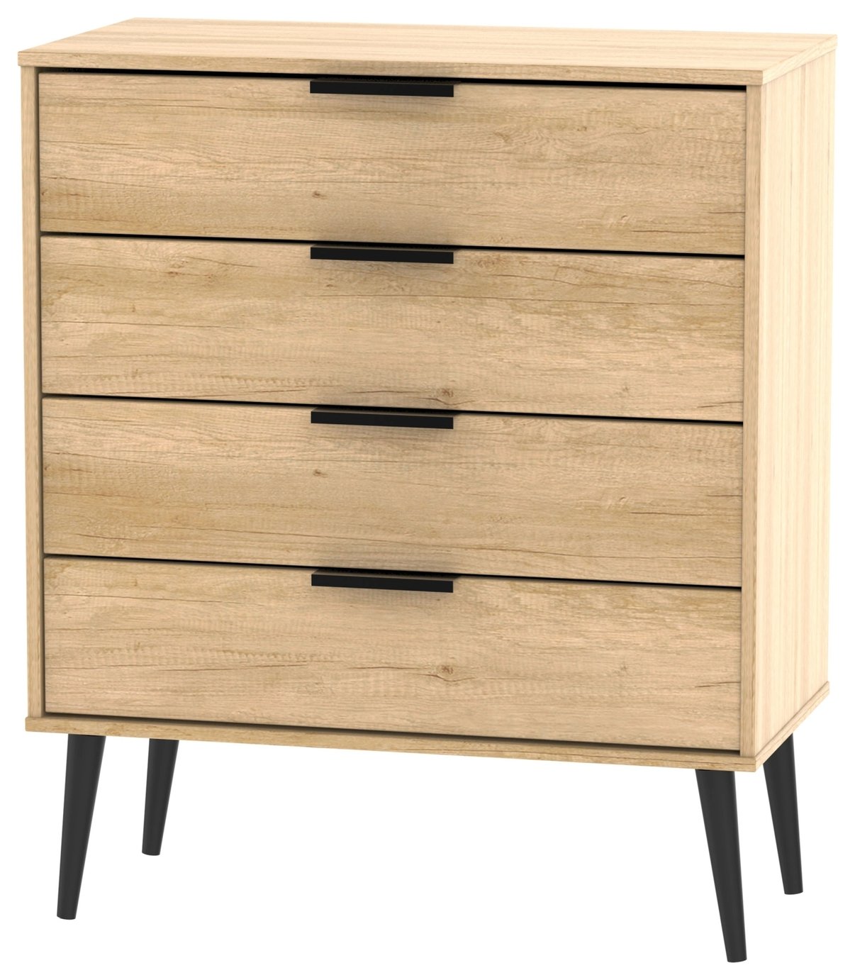 Bergen 4 Drawer Chest - Oak Effect