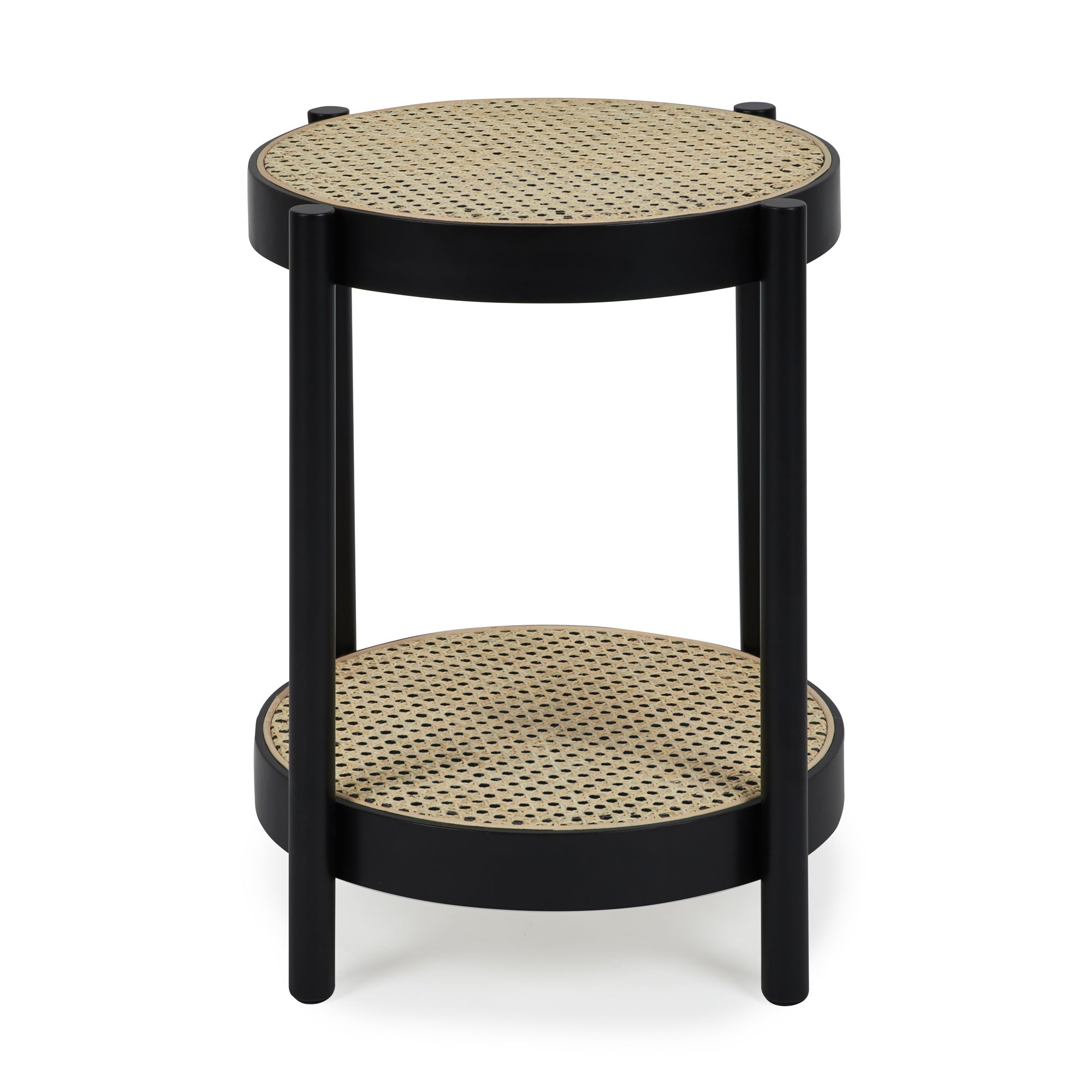 Cancun Round Side Table Black